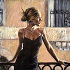 Fabian Perez Famous Paintings - BALCONY AT BUENOS AIRES III